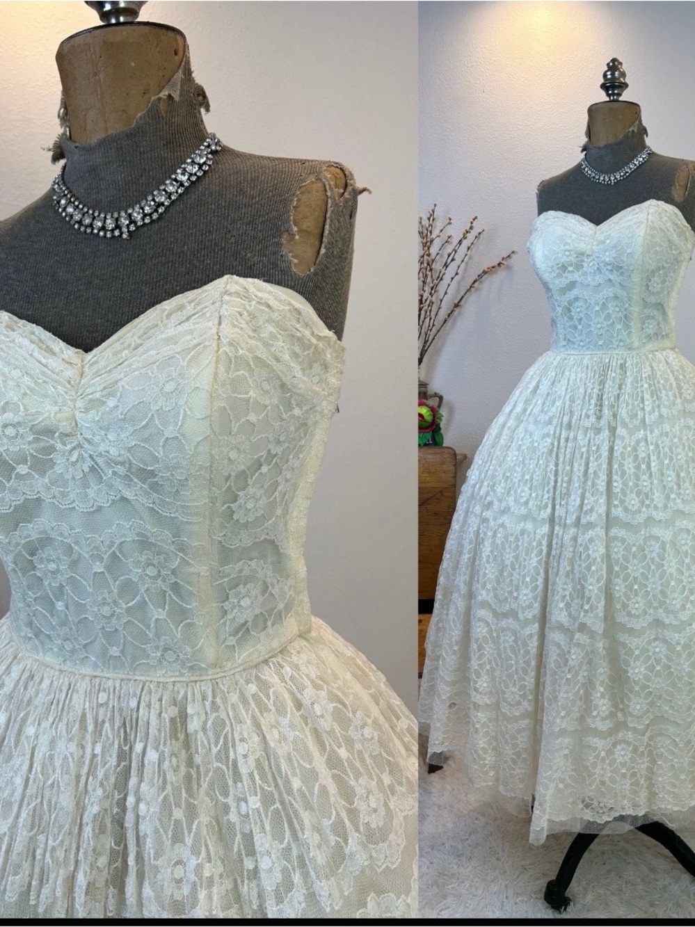 50s Vintage lace dress Emma Domb